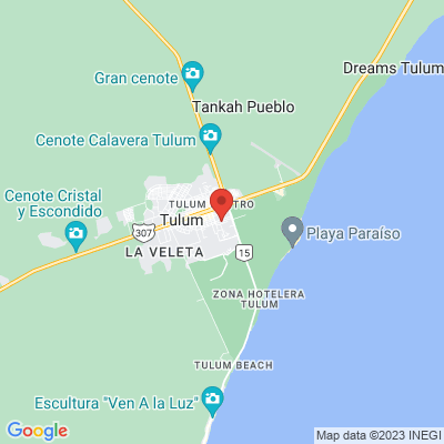 map from Cancun Airport to Zenses Wellness and Yoga Resort