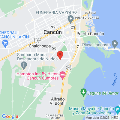 map from Cancun Airport to Privada Altus 2 / Javer