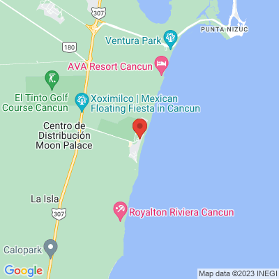 map from Cancun Airport to Moon Palace Nizuc