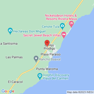 map from Cancun Airport to Cirque du Soleil Boutique at Vidanta Riviera Maya