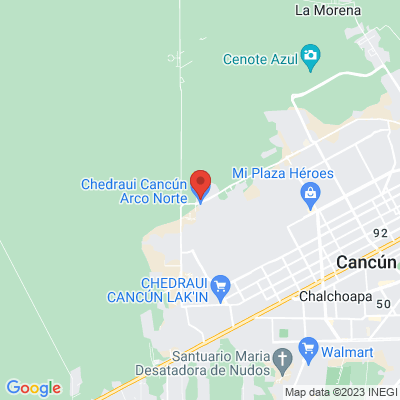 map from Cancun Airport to Residencial Cielo Nuevo