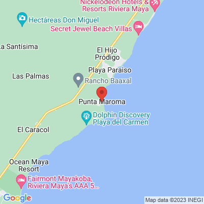 map from Cancun Airport to Catalonia Privileged Maroma