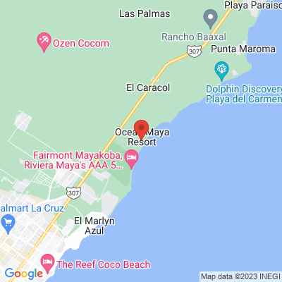 map from Cancun Airport to Hyatt Zilara Riviera Maya