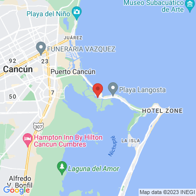 map from Cancun Airport to Villa Sicilia