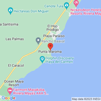 map from Cancun Airport to Belmond Maroma Resort & Spa