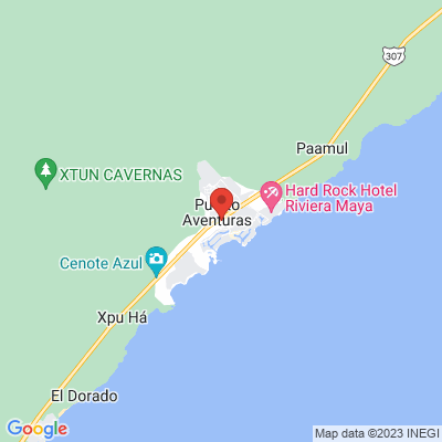 map from Cancun Airport to Bahia Akumal