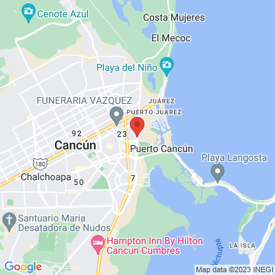 map from Cancun Airport to Avenida Bonampak