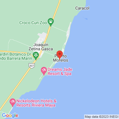 map from Cancun Airport to Rafael E. Melgar