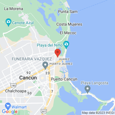 map from Cancun Airport to Francisco Villa 8